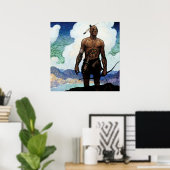 Poster NC Wyeth Peinture "Dernière des Mohicans" (Bureau à domicile)
