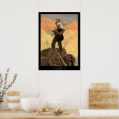 Poster NC Wyeth Peinture historique "Le Prospecteur" (Cuisine)