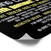 Poster Né À Combattre, Club De Boxe, Boxe Trainer Advert (Coin)