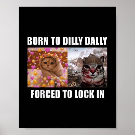 Poster Né À Dilly Dally Contraint À Verrouiller Dans Le M (Devant)