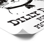 Poster Né À Dilly Dally Dally Funny Cowboy Cat Y2k Meme (Coin)