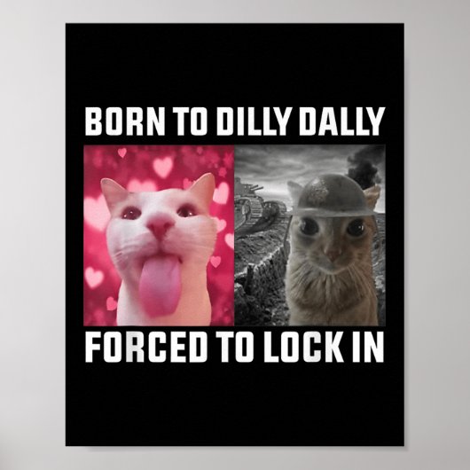 Poster Né À Dilly Dally Obligé De Verrouiller Dans Le Mèm (Devant)