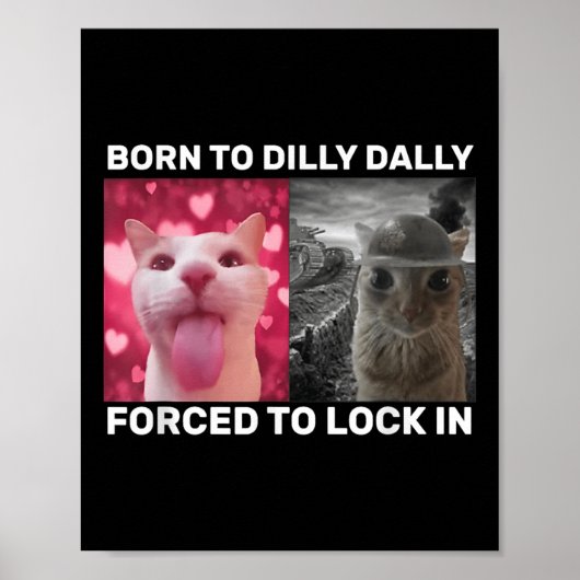 Poster Né À Dilly Dally Obligé De Verrouiller Dans Le Mèm (Devant)