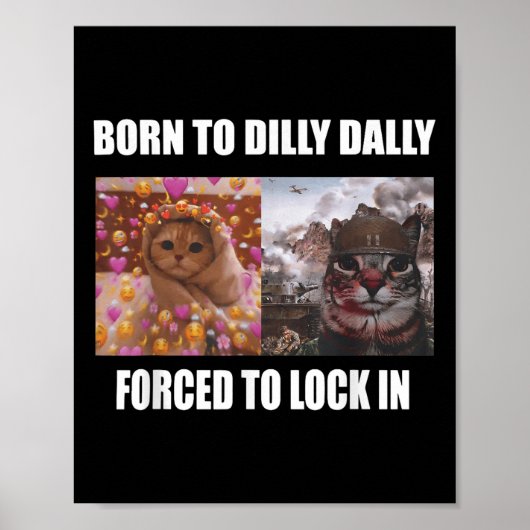 Poster Né À Dilly Dally Obligé De Verrouiller Dans Le Mèm (Devant)