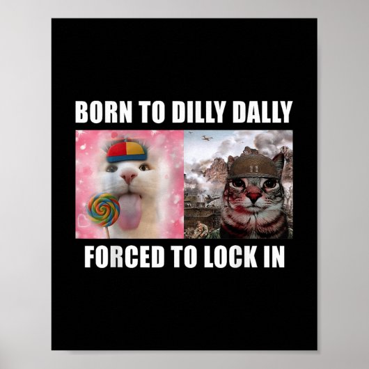 Poster Né À Dilly Dally Obligé De Verrouiller Dans Le Mèm (Devant)