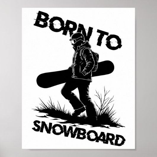 Poster Né À Snowboard1 (Devant)