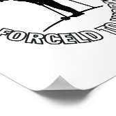 Poster Né au golf forcé à travailler T-shirt design (Coin)