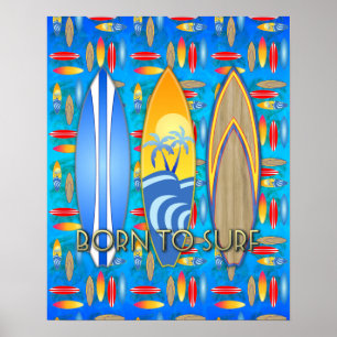 Poster Né Au Surf