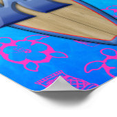Poster Né Au Surf Contraint À Travailler (Coin)