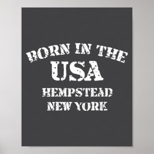 Poster Né aux États-Unis Hempstead New York Aspect Distre