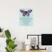 Poster Né Avec Ailes Rumi Citation Papillon (Bureau à domicile)