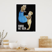 Poster Ne bois pas, papa propagande anti-alcoolisme sovié (Cuisine)