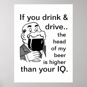 Poster Ne buvez pas et ne conduisez pas