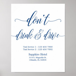 Poster Ne buvez pas et ne conduisez pas le Mariage Connec