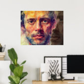 Poster Ne cachez pas derrière vous. Soyez votre véritable (Bureau à domicile)