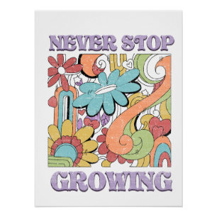 Poster Ne cessez jamais de grandir Retro