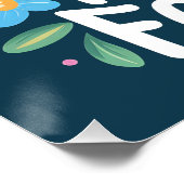 Poster Ne Cessez Jamais De Pousser La Typographie Florale (Coin)