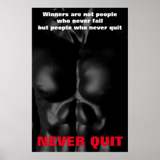 Poster Ne Cessez Jamais La Fitness De Bodybuilding Inspir