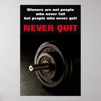 Poster Ne Cessez Jamais La Fitness Inspirationnelle Dumbe