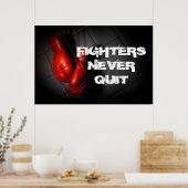Poster Ne Cessez Jamais Les Gants De Boxe Rouge Inspirati (Cuisine)