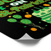 Poster Né Chanceux à la St-Patrick. Anniversaire (Coin)