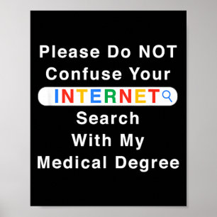 Poster Ne confondez pas votre recherche Google avec mes c