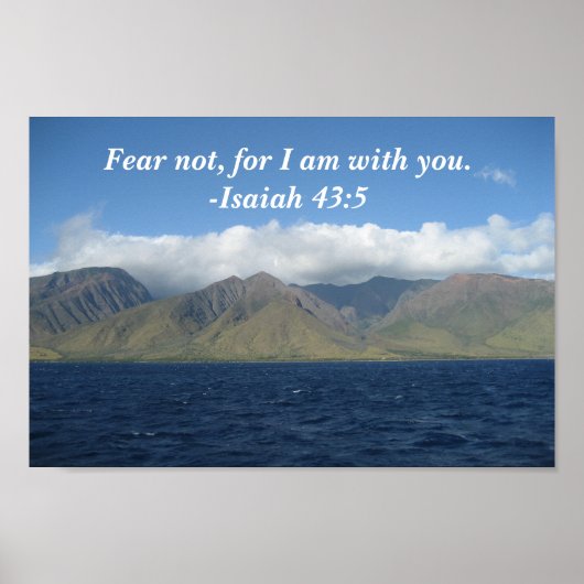 Poster Ne Craignez Pas Car Je Suis Avec Vous Bible Verse  (Devant)