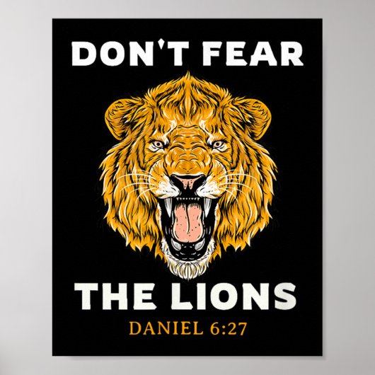 Poster Ne Craignez Pas Les Lions Daniel 6_27 Bible (Devant)