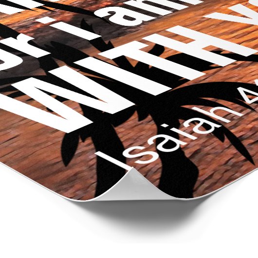 Poster NE CRAINS PAS POUR JE SUIS AVEC VOUS (Saïe 41:10) (Coin)