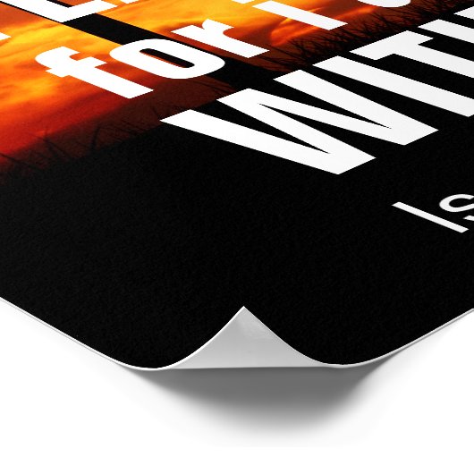 Poster NE CRAINS PAS POUR JE SUIS AVEC VOUS (Saïe 41:10) (Coin)