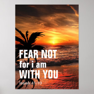 Poster NE CRAINS RIEN CAR JE SUIS AVEC TOI (isaiah 41:10)