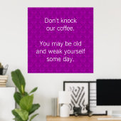 Poster Ne critiquez pas notre café (Bureau à domicile)