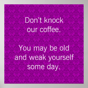 Poster Ne critiquez pas notre café
