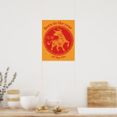 Poster Né dans l'année de l'Ox - Zodiac chinois (Cuisine)