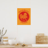 Poster Né dans l'année du Cheval – Zodiaque chinois (Cuisine)