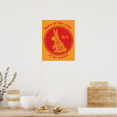Poster Né dans l'année du lapin - Zodiaque chinois (Cuisine)