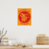 Poster Né dans l'année du singe - Zodiaque chinois (Cuisine)