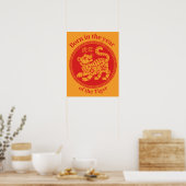 Poster Né dans l'année du Tigre - Zodiaque chinois (Cuisine)