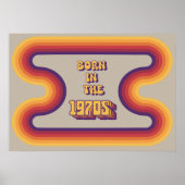 Poster Né dans les années 1970, Millennials, Gen X, année (Devant)