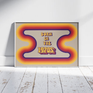 Poster Né dans les années 1970, Millennials, Gen X, année