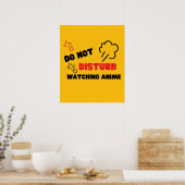 Poster ne dérange pas regarder anime (Cuisine)