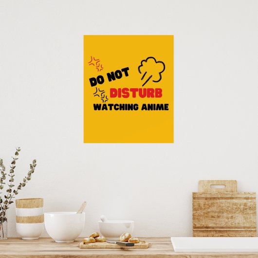 Poster ne dérange pas regarder anime (Cuisine)