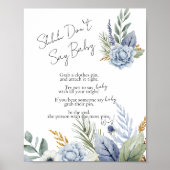 Poster Ne dis pas de la végétation de bébé bleu poussiére (Devant)