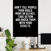 Poster ne dites pas aux gens vos objectifs (Bureau à domicile)