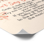 Poster Ne dites pas baby boho safari rose pampas herbe (Coin)