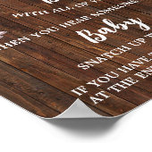 Poster Ne dites pas Baby Clothespin AA Cowgirl Shower Gam (Coin)