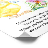 Poster Ne dites pas Baby petit baby shower de poussin jeu (Coin)