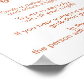 Poster Ne dites pas bébé signe boho coeur mignon terre cu (Coin)