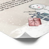 Poster Ne dites pas l'affiche du baby shower d'hiver pour (Coin)