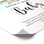 Poster Ne dites pas le signe de jeu de bébé montgolfières (Coin)